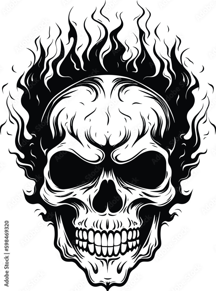 ArtStation - skull tattoo