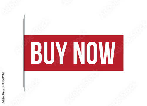 buy now red banner design vector illustration
