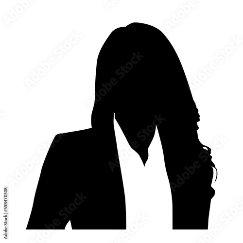 Silhouettes of business woman 2-2