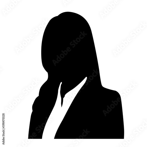 Silhouettes of business woman 2-5