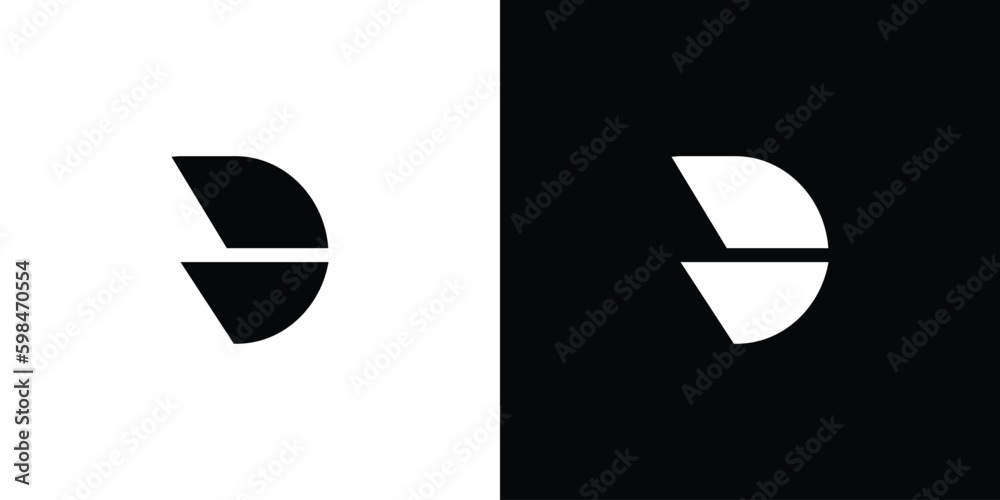 Modern and strong letter D initials logo design - obrazy, fototapety, plakaty 