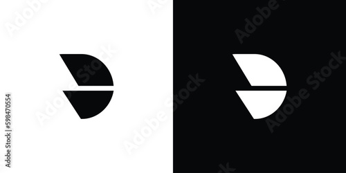 Modern and strong letter D initials logo design
