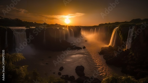 Sunset Magic  Embracing the Golden Hour at Iguazu Falls