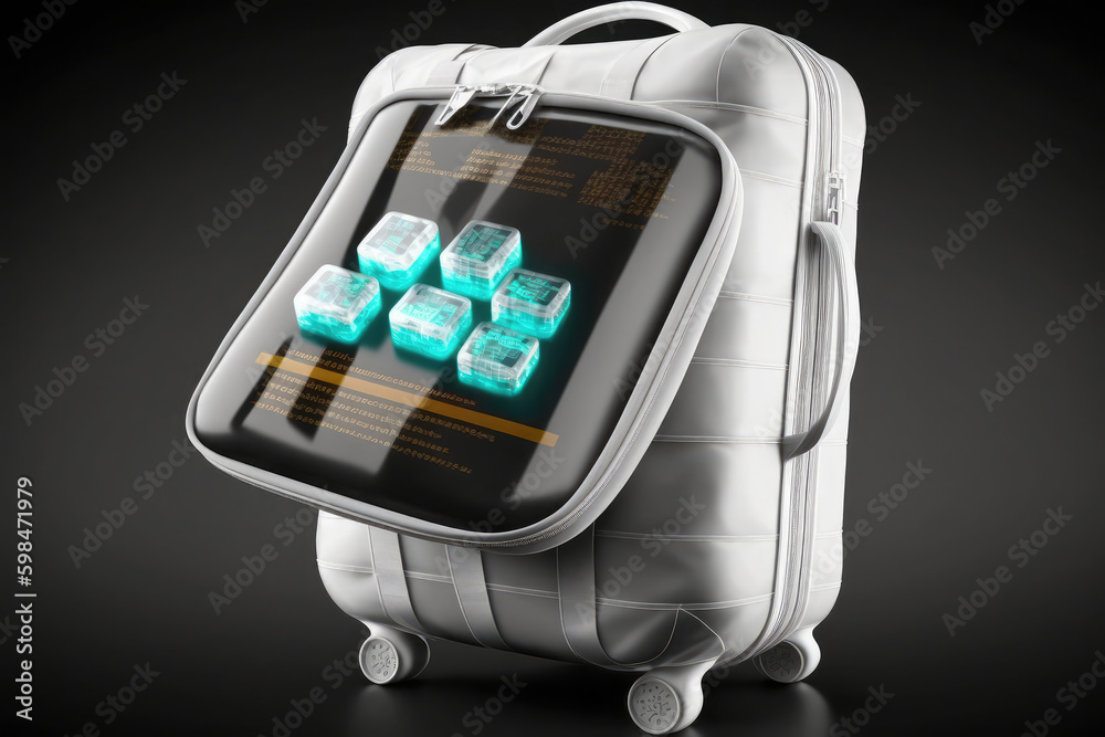 Security x ray scan of bag with smuggling capsules drugs in airport