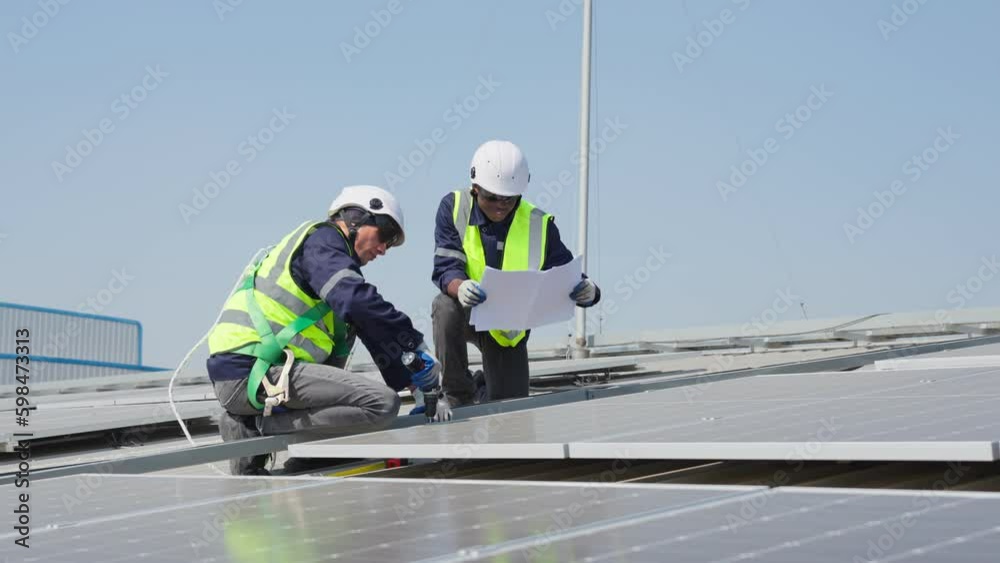 Professional engineer work to maintenance of photovoltaic panel system. Professional engineer work to maintenance of photovoltaic panel system.