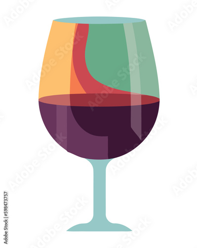 Wine celebration drink in cup Generative AI