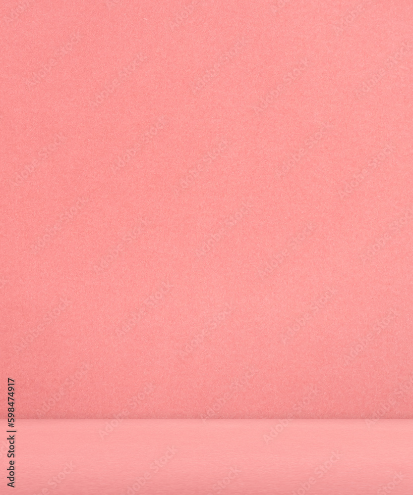 Fototapeta premium Background Pink Studio Room Wall Product,Scene Texture Pastel Color Floor Table Beauty Aesthetic Cosmetic Backdrop,Loft Cement Concrete Pastel empty Display Template Mockup Interior,Counter Summer.