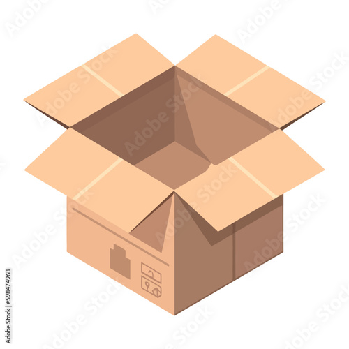 delivery open carton box packing Generative AI