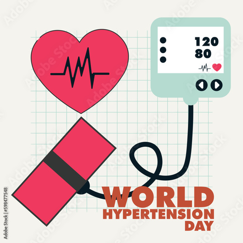 world hypertension day design vector