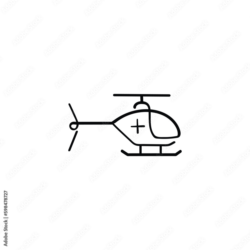 Air Ambulance Line Style Icon Design Air Ambulance Line Style Icon Design
