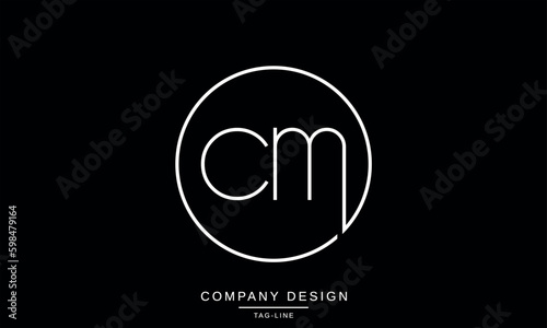 CM, MC, Abstract Letters Logo Monogram