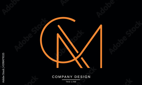 CM, MC, Abstract Letters Logo Monogram