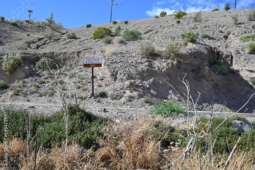 Drought conditions at Callville Bay at Lake Mead in Nevada. photo