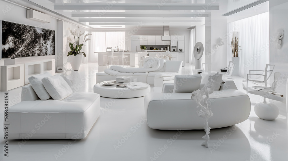 living room. Generative AI living room. Generative AI