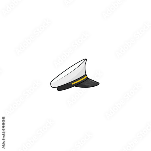 Captain hat icon isolated vector graphics