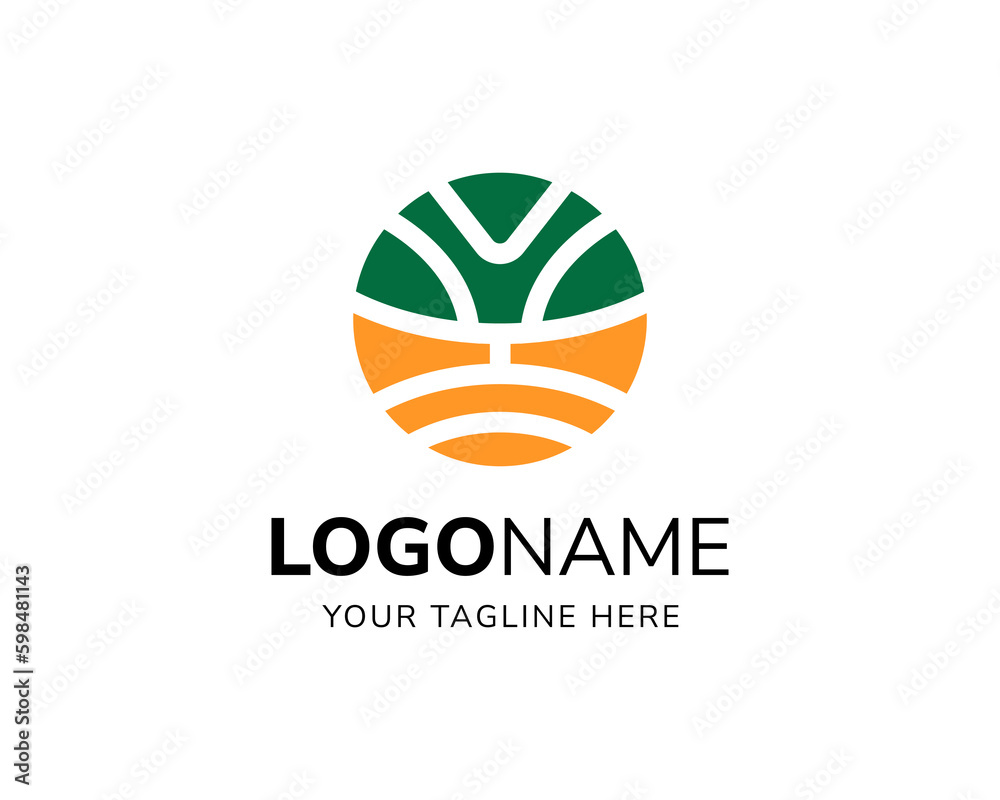 Vector Abstract circle nature icon logo design template Vector Abstract circle nature icon logo design template