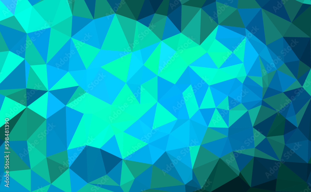 Fototapeta premium Illustration of blue abstract polygonal modern multicolor background