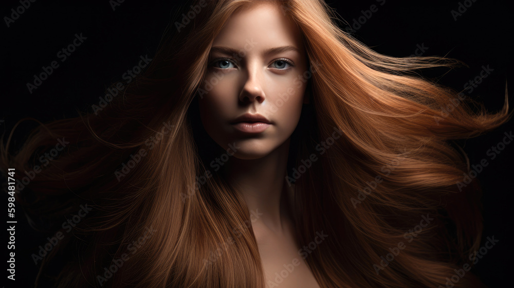 Studio shot of a super attractive young woman posing against a studio background. Generative AI Studio shot of a super attractive young woman posing against a studio background. Generative AI
