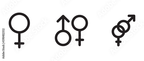 Gender icon or logo isolated sign symbol vector illustration - high quality black style vector icons