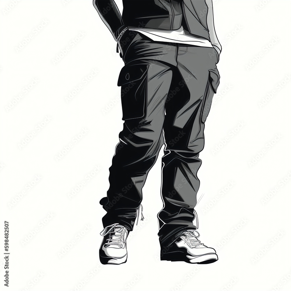 silhouette of pant, isolated vector illustration on white background for logo, graphic design, advertising, and marketing. generative ai silhouette of pant, isolated vector illustration on white background for logo, graphic design, advertising, and marketing. generative ai