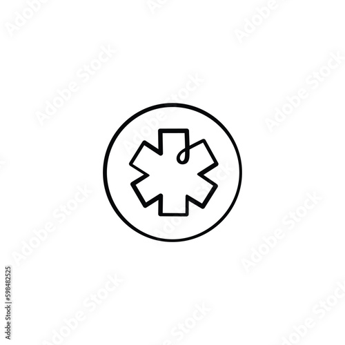 Free Download Star of Life Line Style Icon Design - GFXLoad