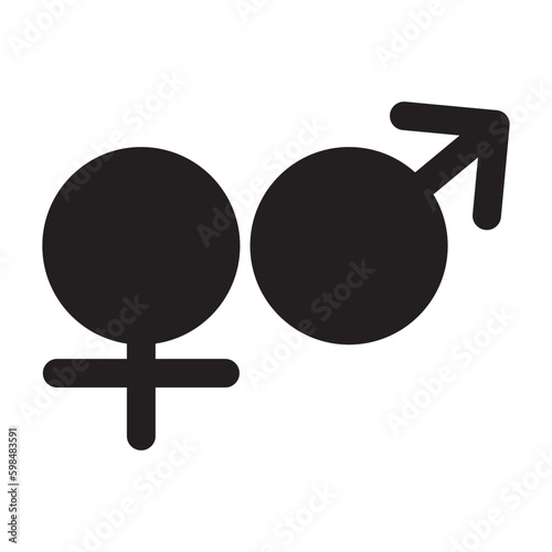Gender icon or logo isolated sign symbol vector illustration - high quality black style vector icons