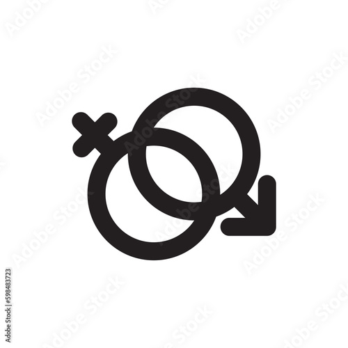 Gender icon or logo isolated sign symbol vector illustration - high quality black style vector icons