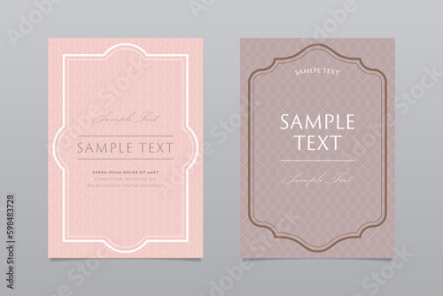 シームレスなパターンとフレームのセット