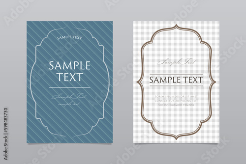 シームレスなパターンとフレームのセット