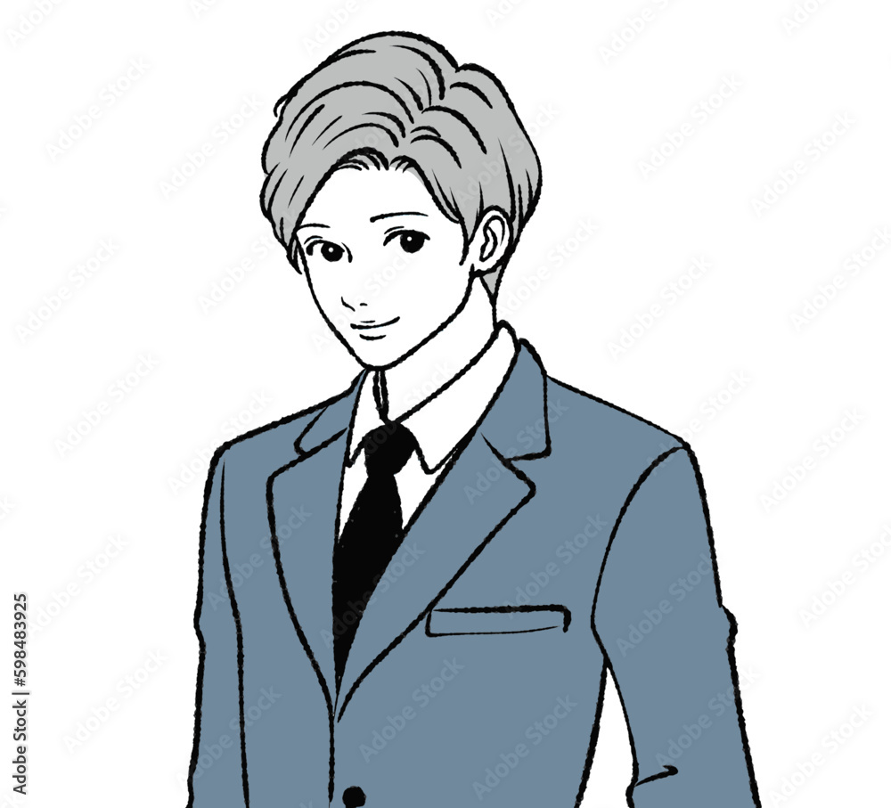 スーツの男性イラスト素材 スーツの男性イラスト素材