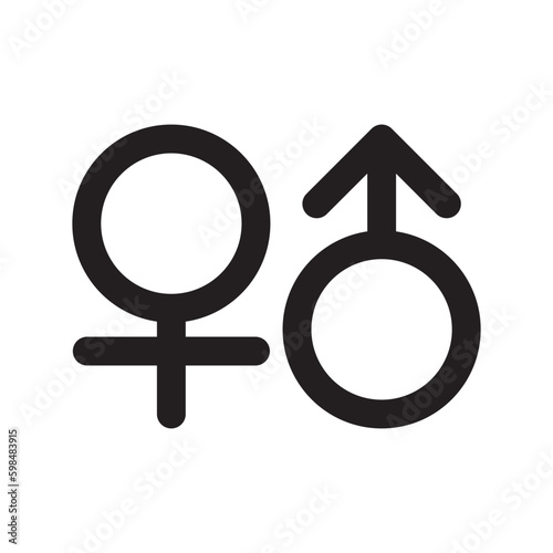 Gender icon or logo isolated sign symbol vector illustration - high quality black style vector icons
