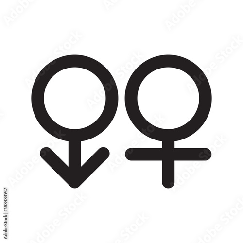 Gender icon or logo isolated sign symbol vector illustration - high quality black style vector icons
