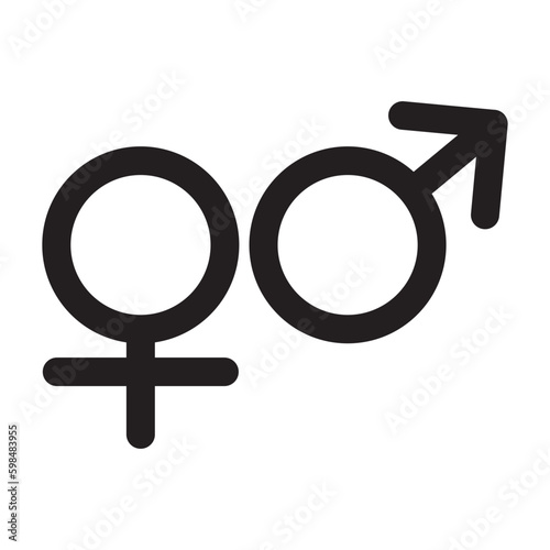 Gender icon or logo isolated sign symbol vector illustration - high quality black style vector icons