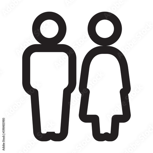 Gender icon or logo isolated sign symbol vector illustration - high quality black style vector icons