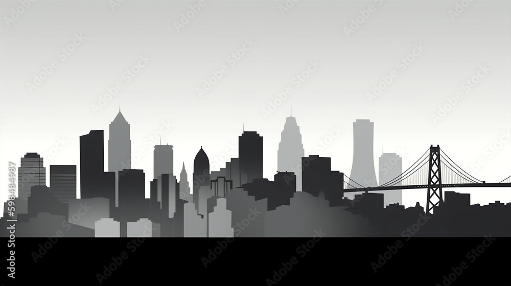 Naklejka premium san francisco isolated vector illustration on white background for logo, graphic design, advertising, and marketing. generative ai