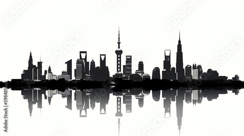 city isolated vector illustration on white background for logo  graphic design  advertising  and marketing. generative ai