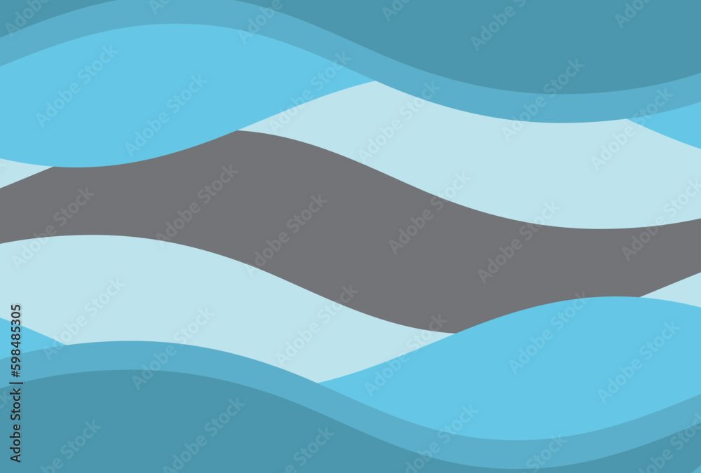 Abstract Colorful wave landing page flat background vector