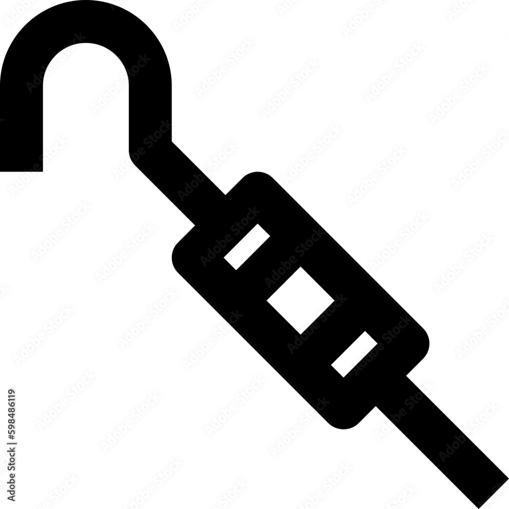 Dental tool black outline icon