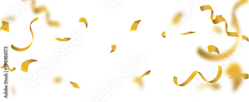 gold glitter confetti isolated against a removable white background