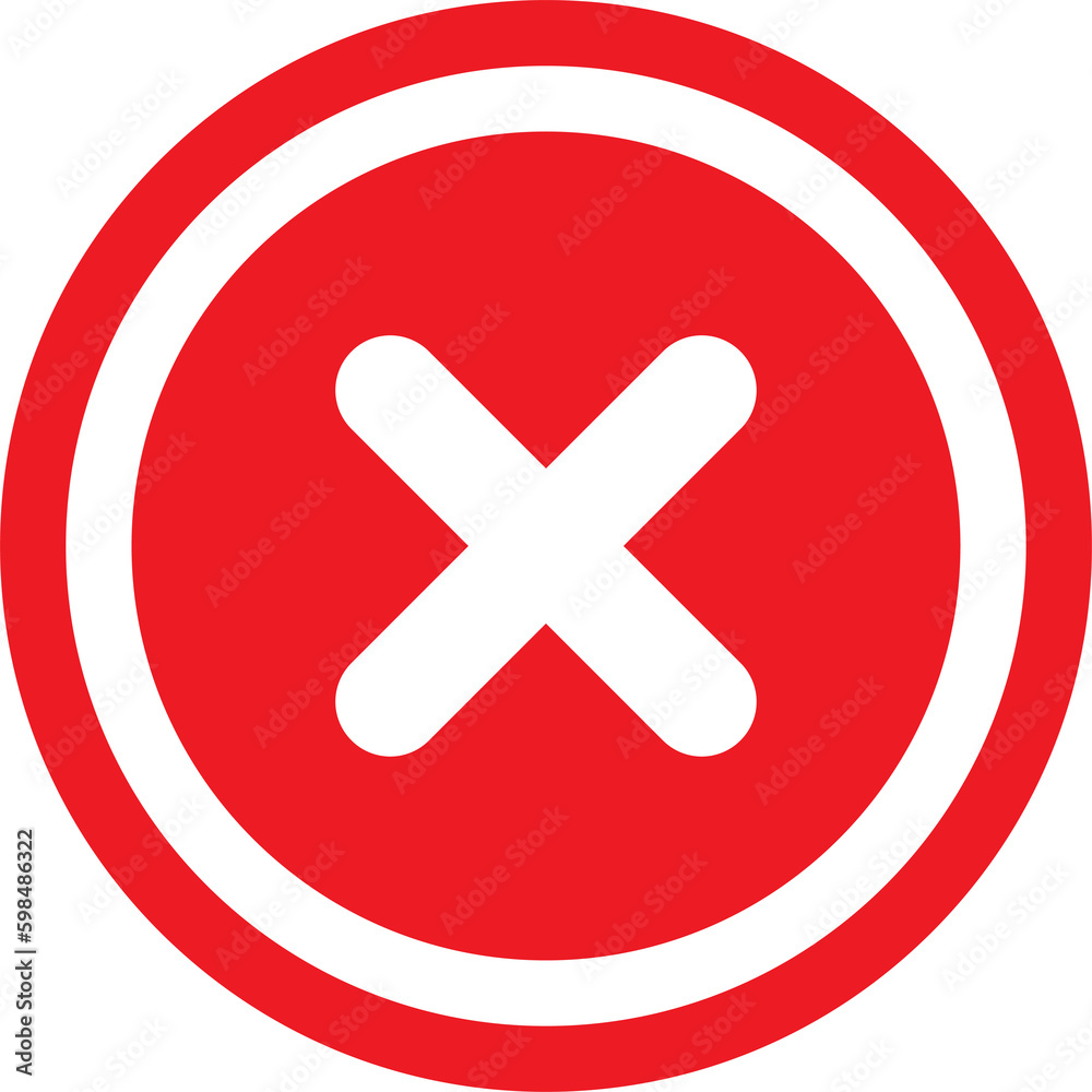 cross sign. red X icons vector. Circle symbols NO button for vote, decision, web, logo, app, UI. illustration. cross sign. red X icons vector. Circle symbols NO button for vote, decision, web, logo, app, UI. illustration.