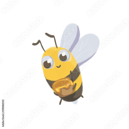 Flying honey bee, Cartoon
