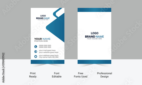 clean and modern business card template design - vector