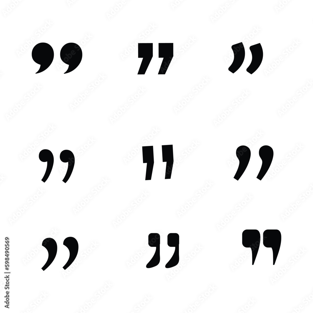 Commas speech marks sign concept design stock illustration Commas speech marks sign concept design stock illustration