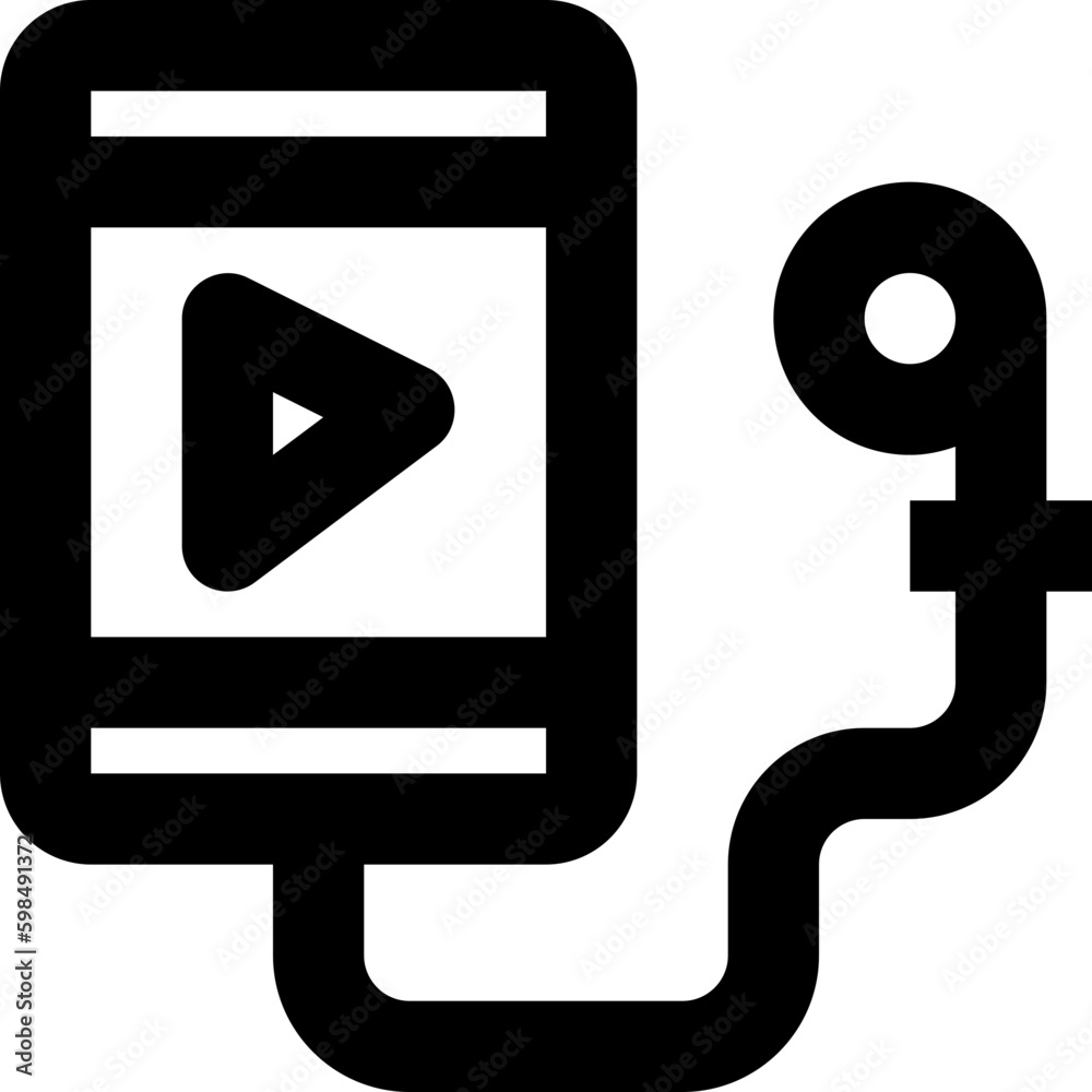 Music player black outline icon Music player black outline icon