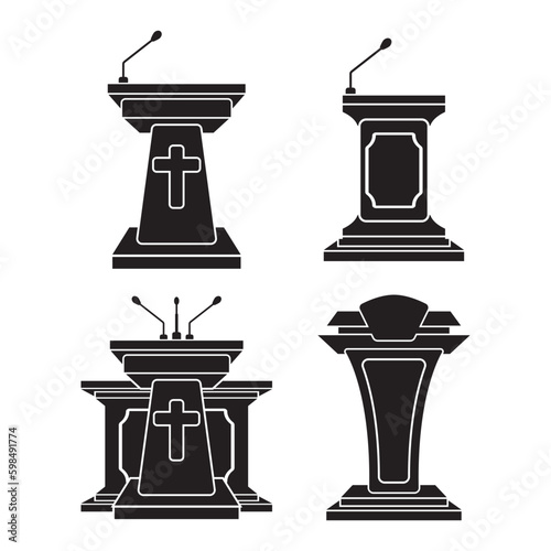 Pulpit symbol icon,logo vector illustration design template