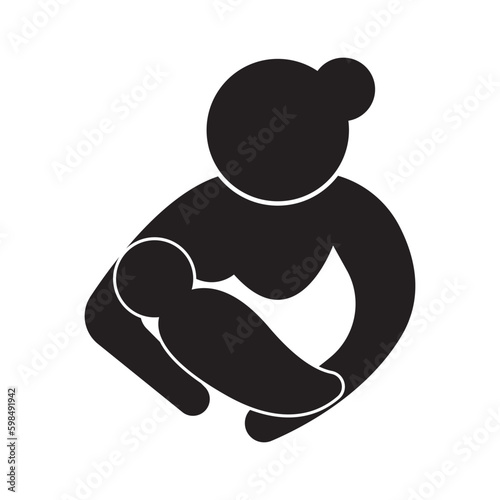 Breastfeeding mother room symbol icon,vector illustration design template