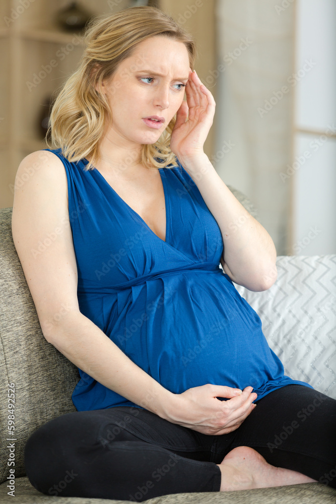pregnant woman with a headache pregnant woman with a headache
