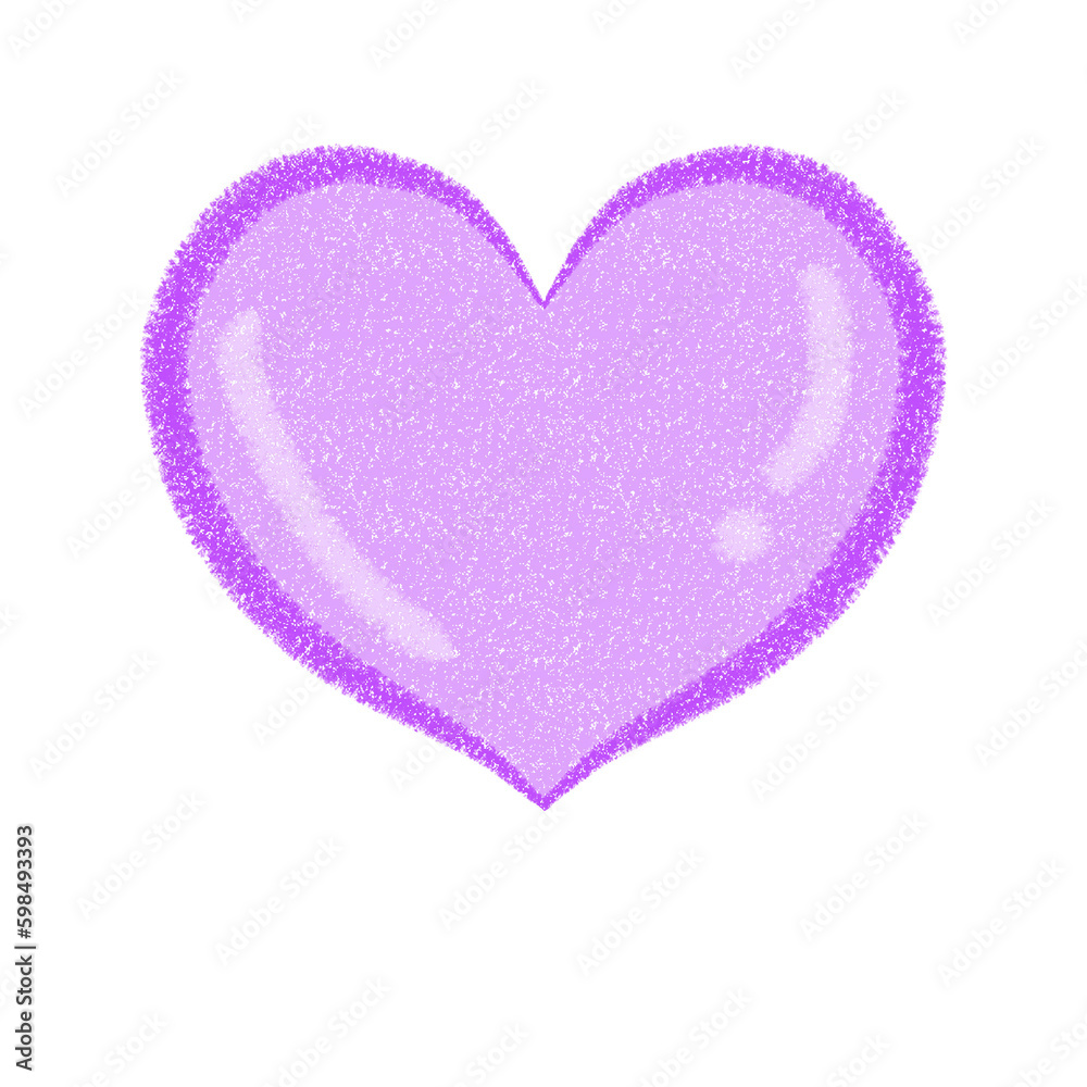 purple heart shape