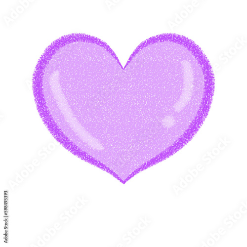 purple heart shape