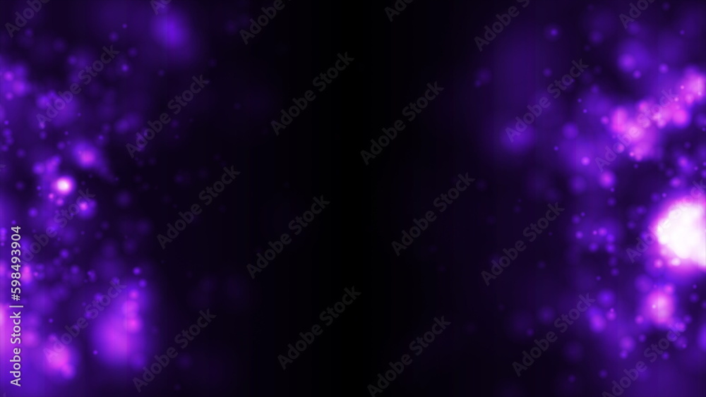 Ultraviolet glowing bokeh lights abstract background